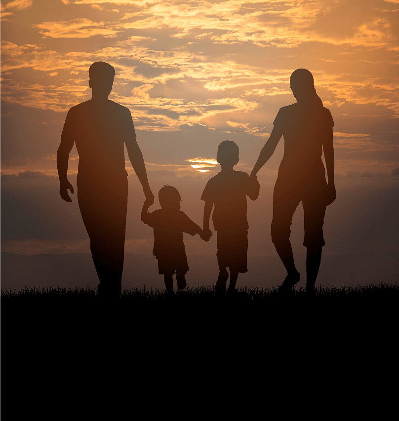 Silhouette of Family